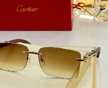 Brown Frameless cartier glasses