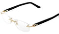 Clear black temple Frameless cartier glasses