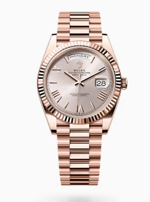 Everose gold-sundust Rolex Day date 40 Watch
