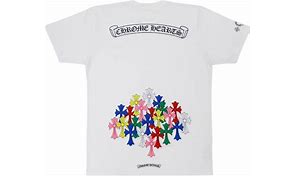 R.M Chrome Heart Multi Color Cross Cemetery T-Shirt